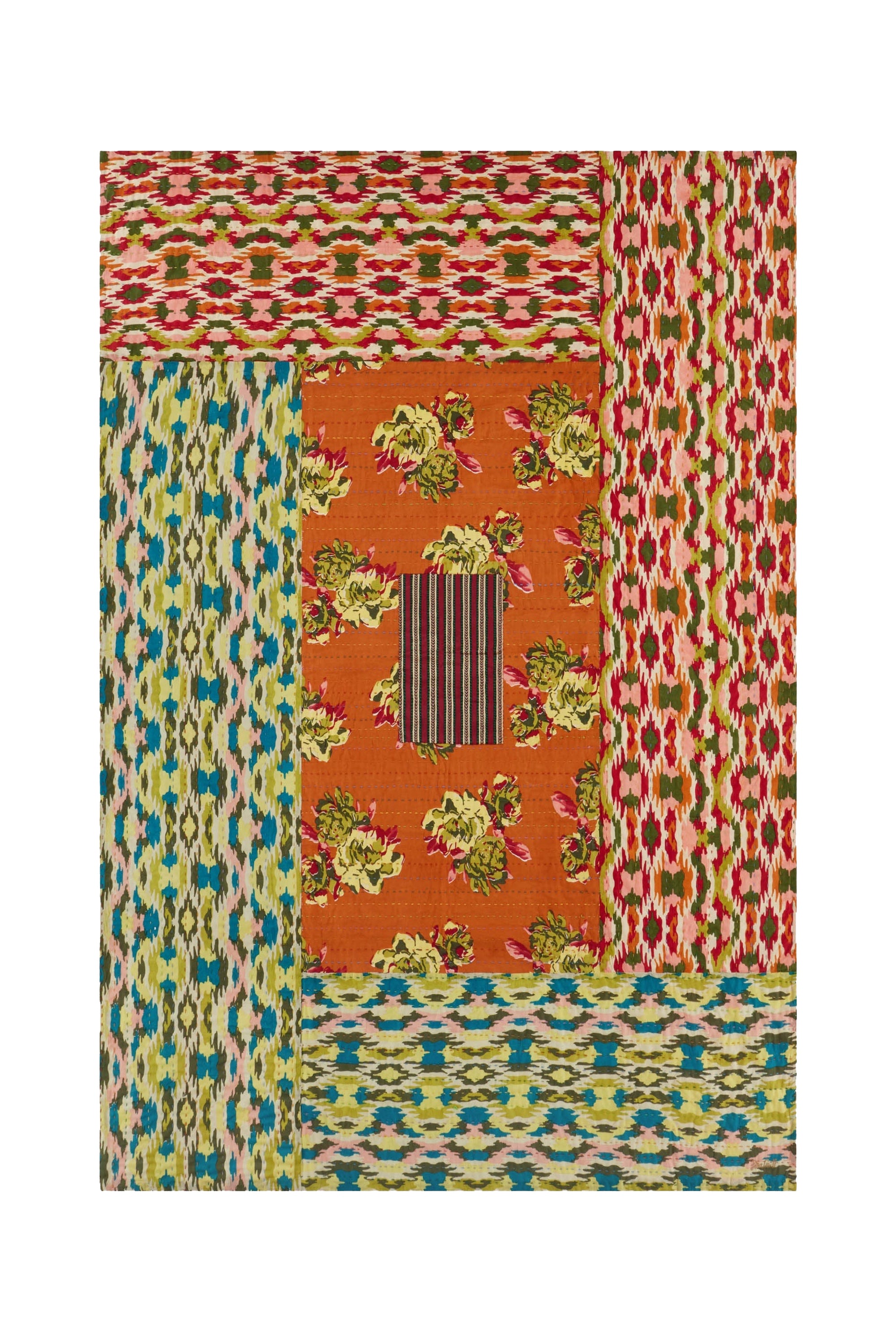 Reversible ‘Dali’ cotton throw – Brown