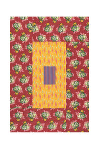 RECO PRIX : 350 // Reversible gudri 130x180 cm Ikat arrow gold