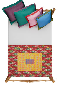 RECO PRIX : 350 // Reversible gudri 130x180 cm Ikat arrow gold