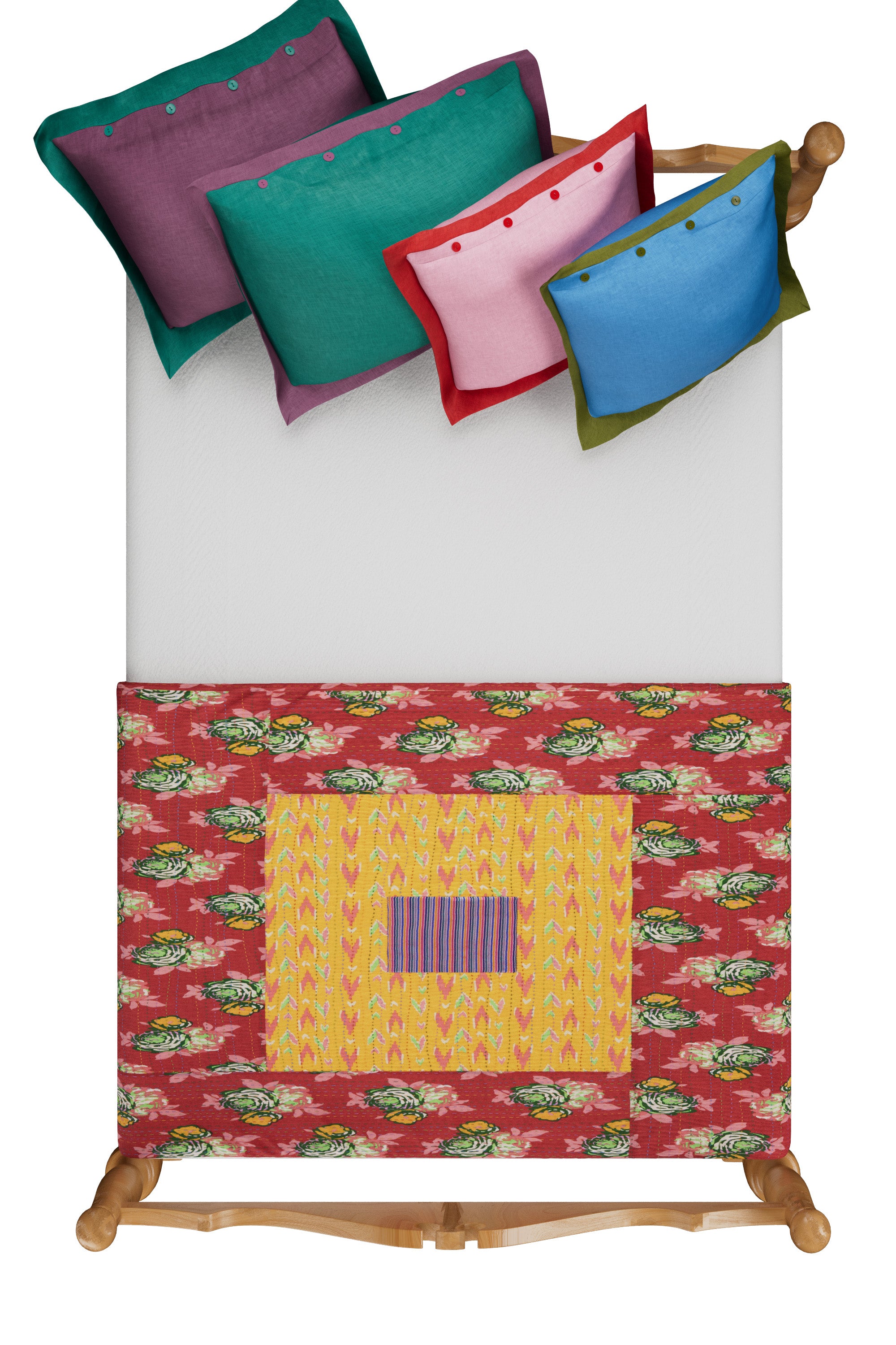 RECO PRIX : 350 // Reversible gudri 130x180 cm Ikat arrow gold