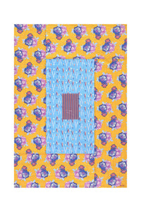 RECO PRIX : 350 // Reversible gudri 130x180 cm Ikat arrow light blue