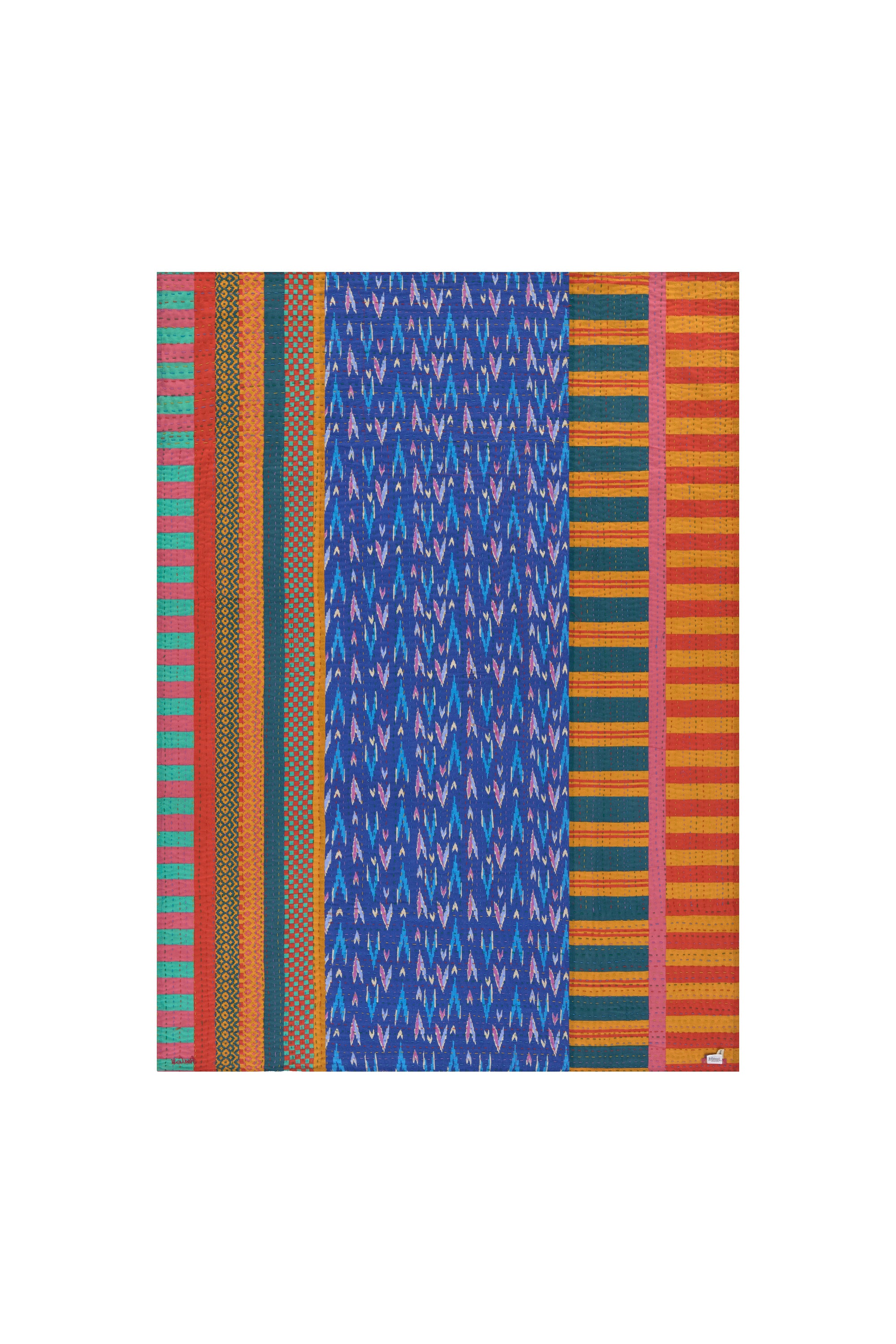 RECO PRIX : 350 // Reversible gudri 130x180 cm Ikat arrow magenta