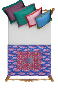 RECO PRIX : 350 // Reversible gudri 130x180 cm Ikat arrow magenta