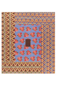 Reversible ‘Dali’ cotton throw – Blue