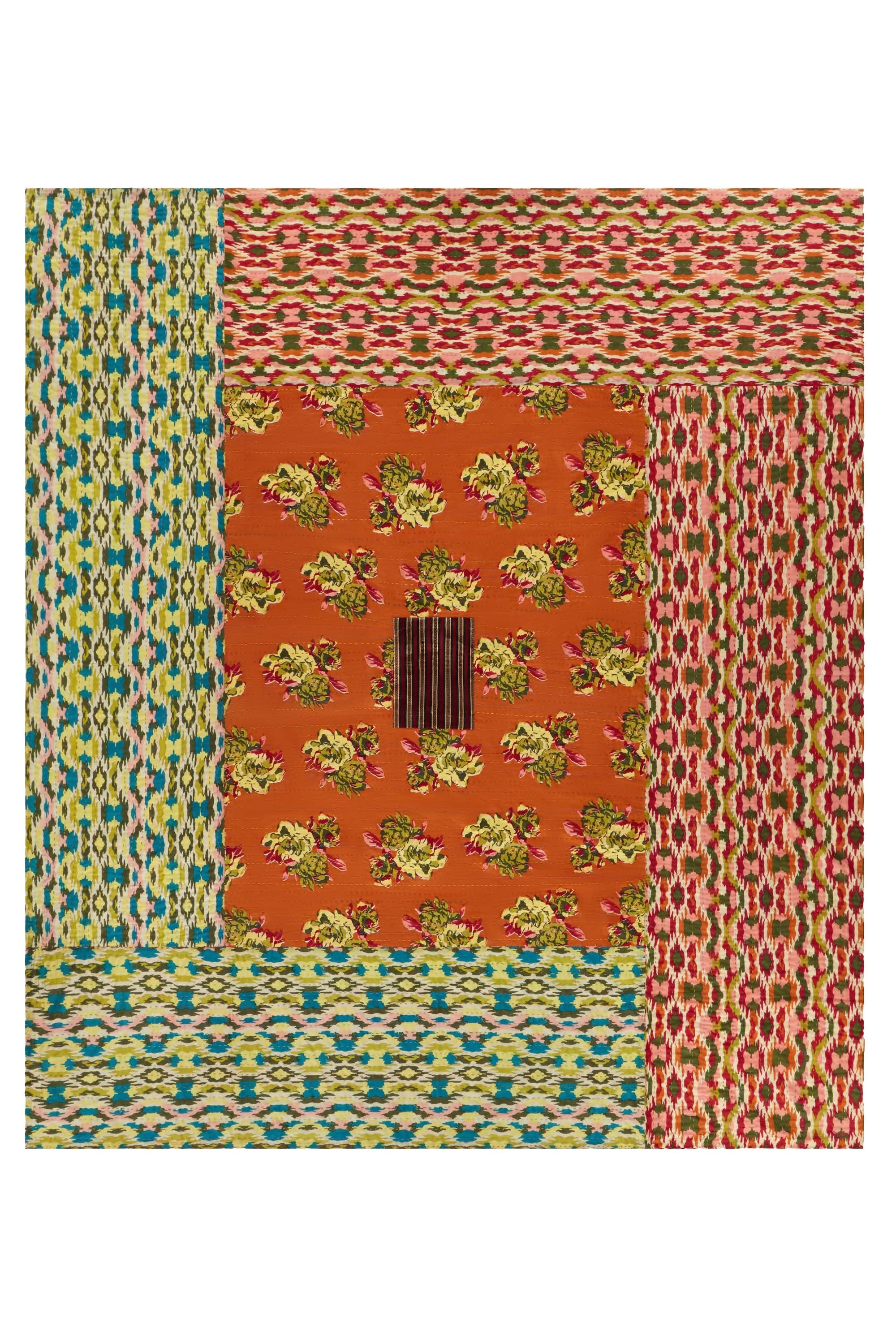 Reversible ‘Dali’ cotton throw – Brown