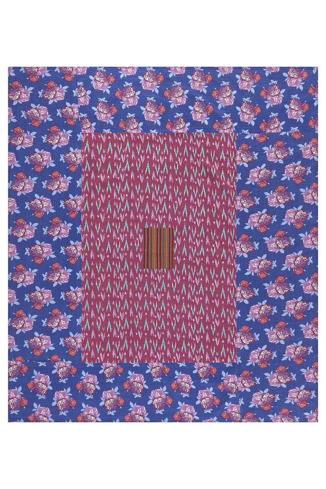 RECO PRIX : 455 // Reversible gudri 220x250 cm Ikat arrow magenta