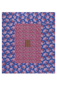 Reversible cotton Ikat throw - Purple