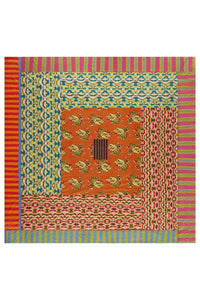 Reversible ‘Dali’ cotton throw – Brown