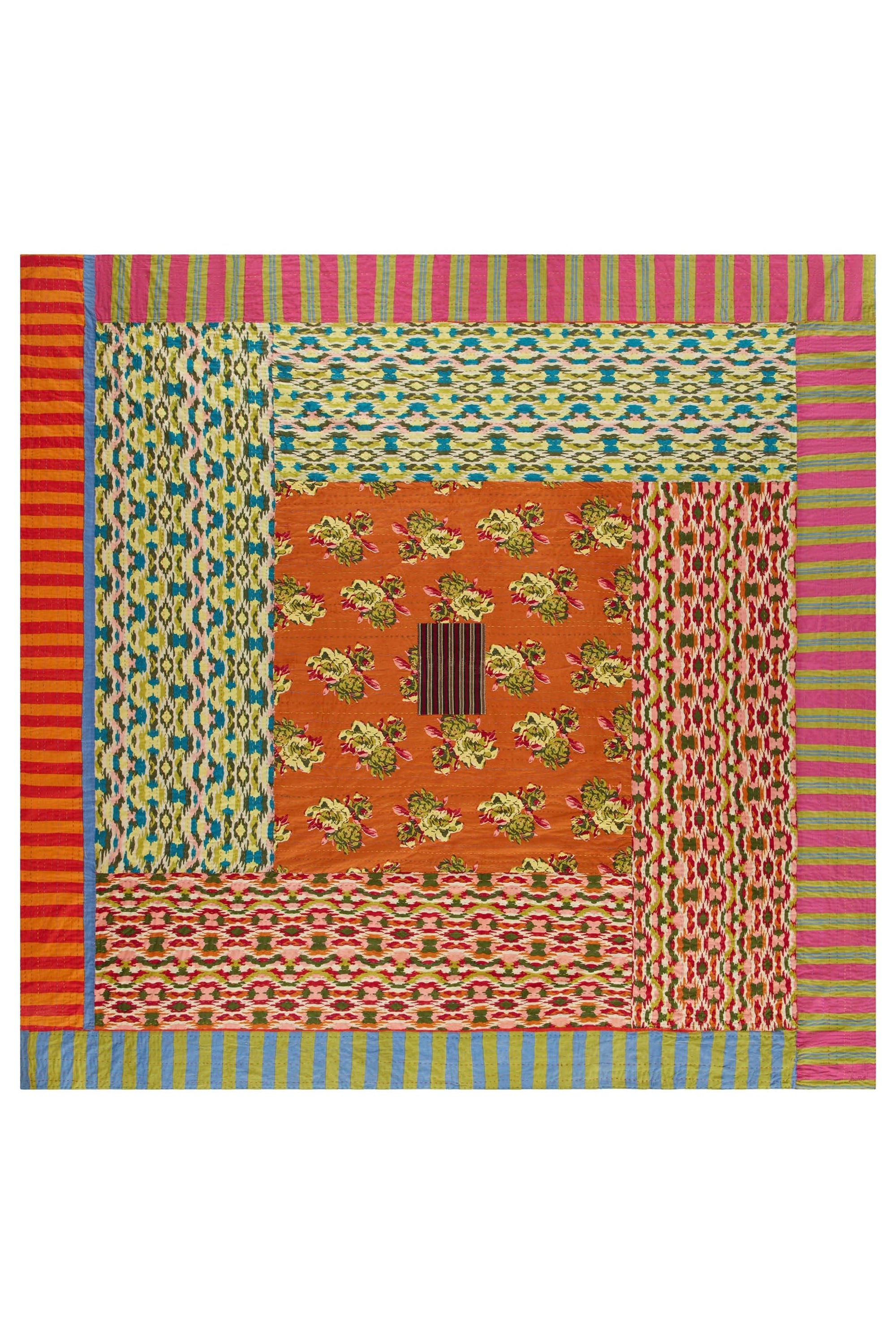 Reversible ‘Dali’ cotton throw – Brown