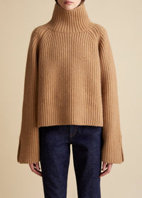 Genoa sweater in cashmere - Desert