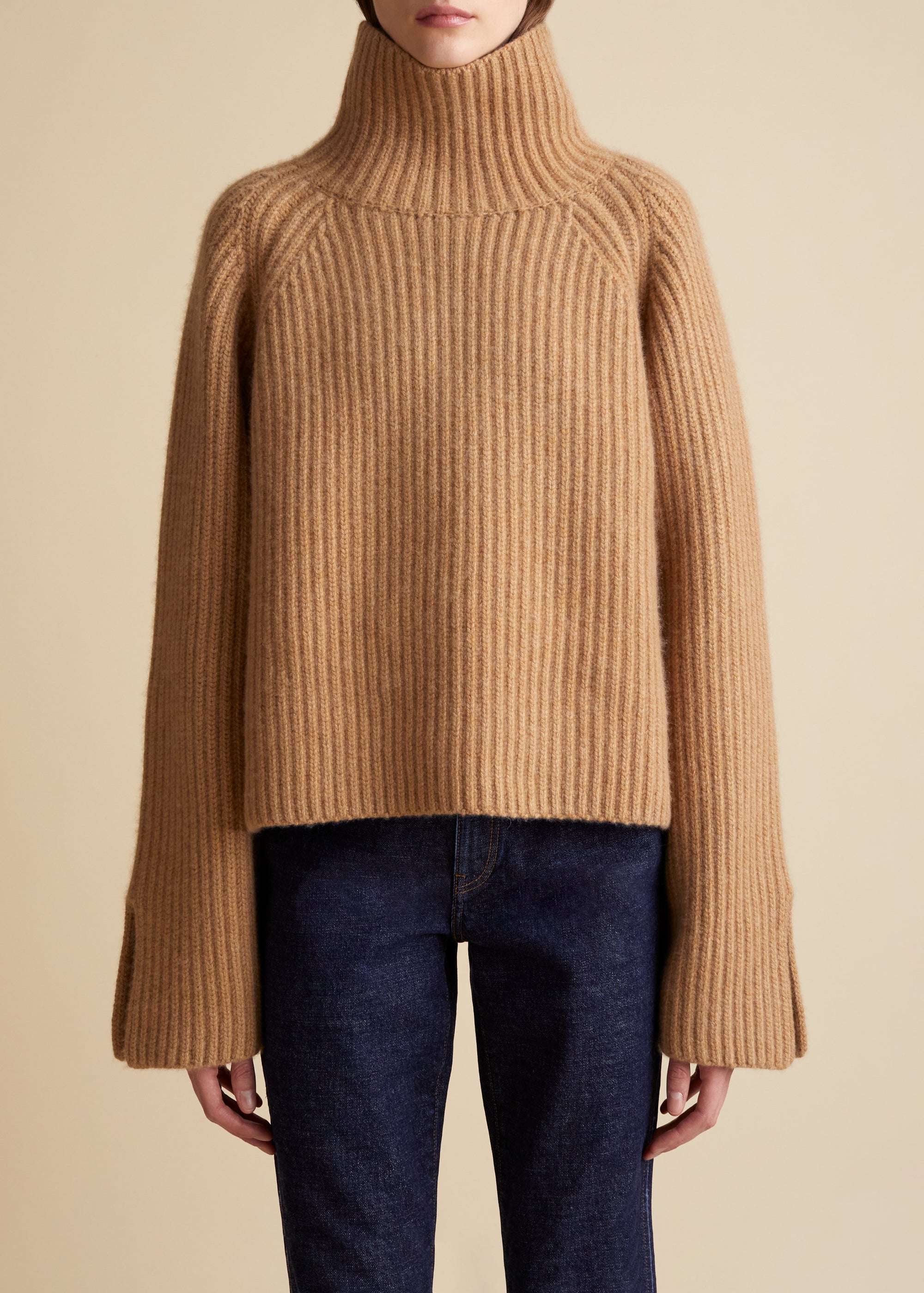 Genoa sweater in cashmere - Desert