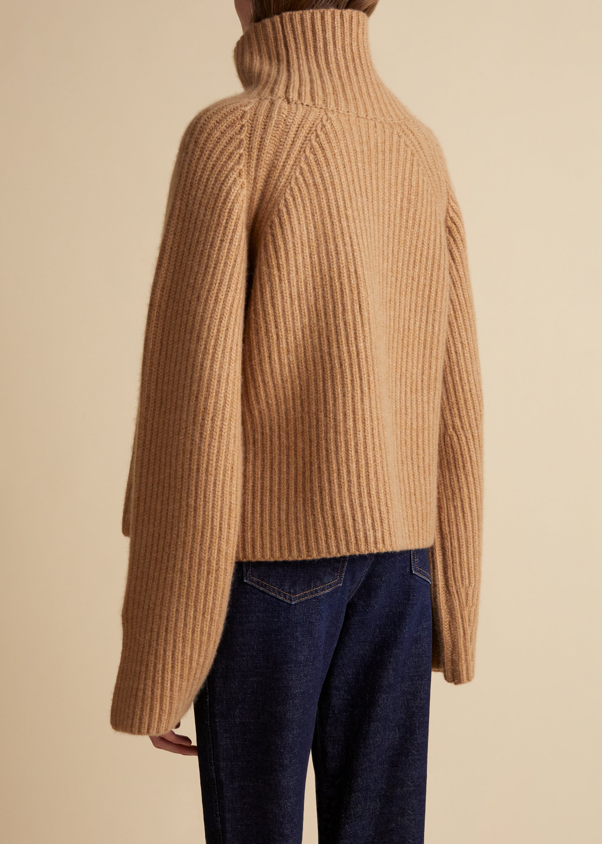 Genoa sweater in cashmere - Desert