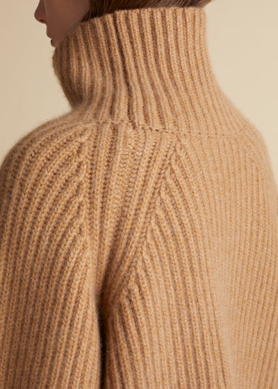 Genoa sweater in cashmere - Desert