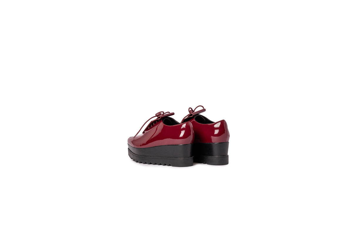 Derbies Georgio à plateforme en cuir verni - Rosewood