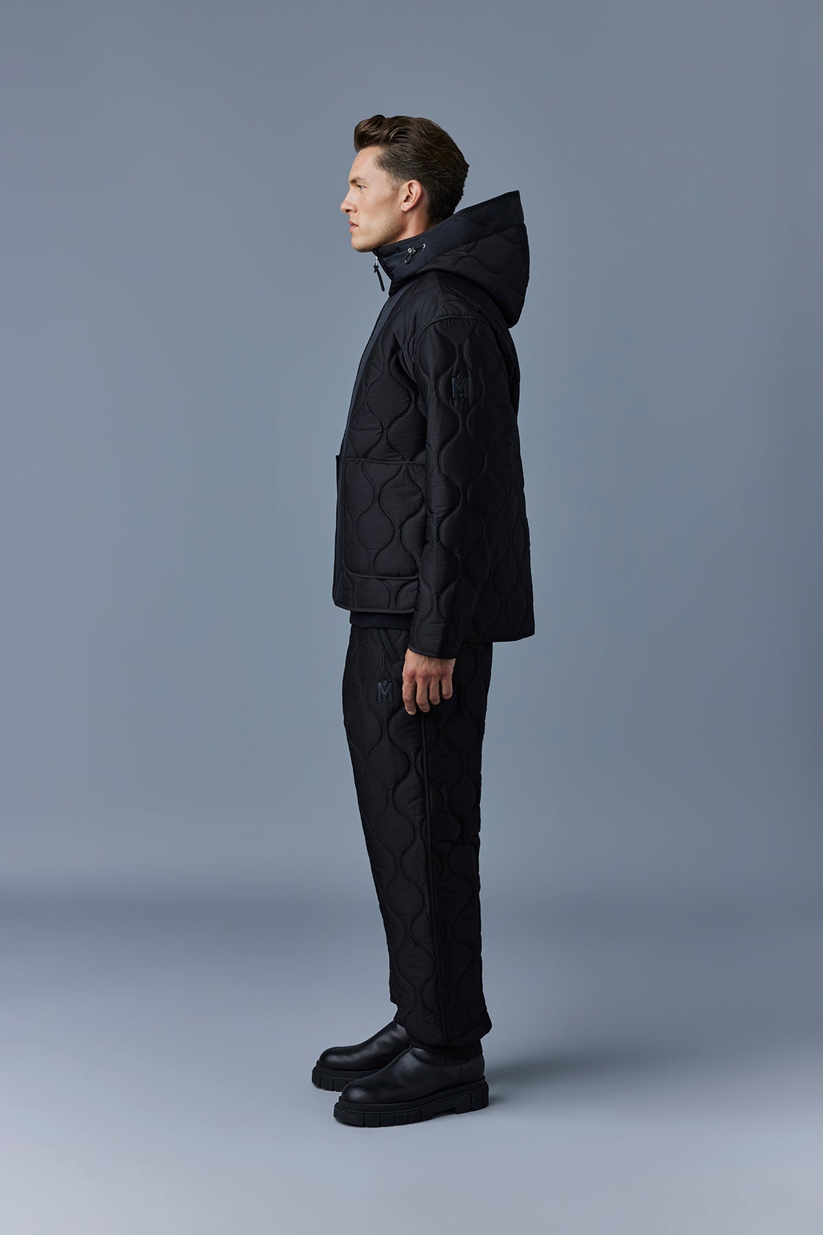 Veste Gerry à capuche matelassée - Black