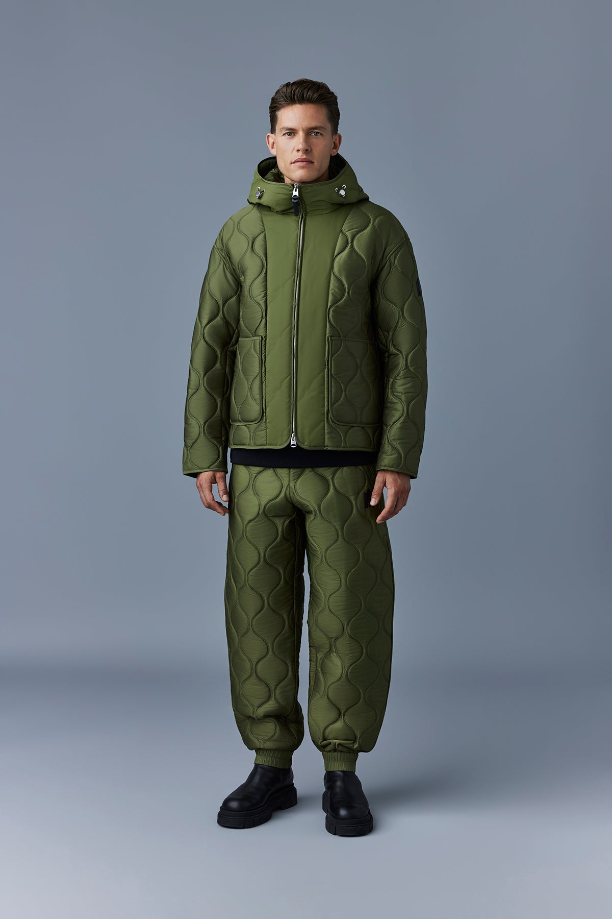 Veste Gerry à capuche matelassée - Light Military