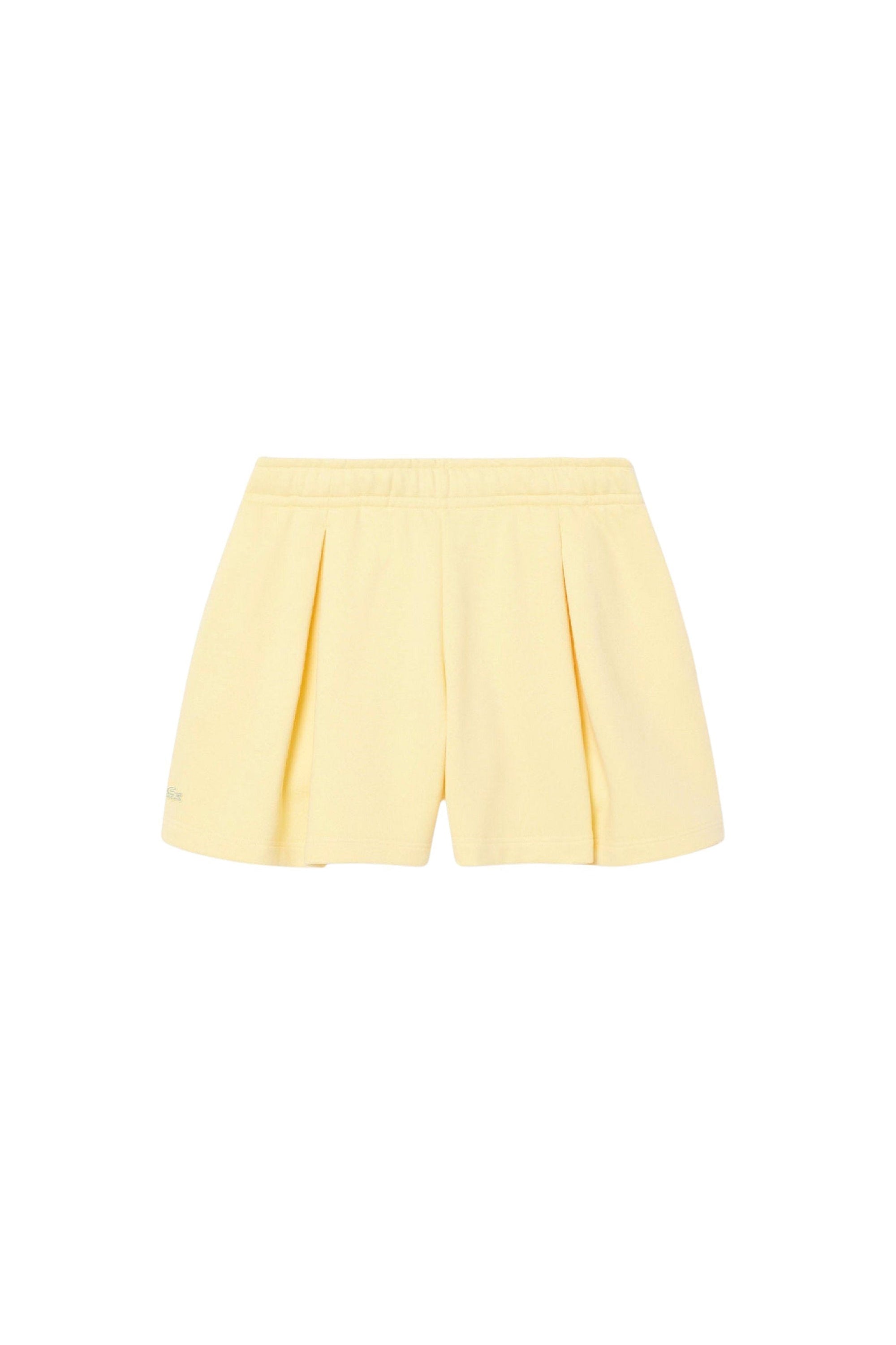 Short à plis en molleton - Jaune