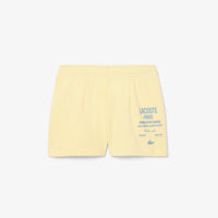 Short à plis en molleton - Jaune