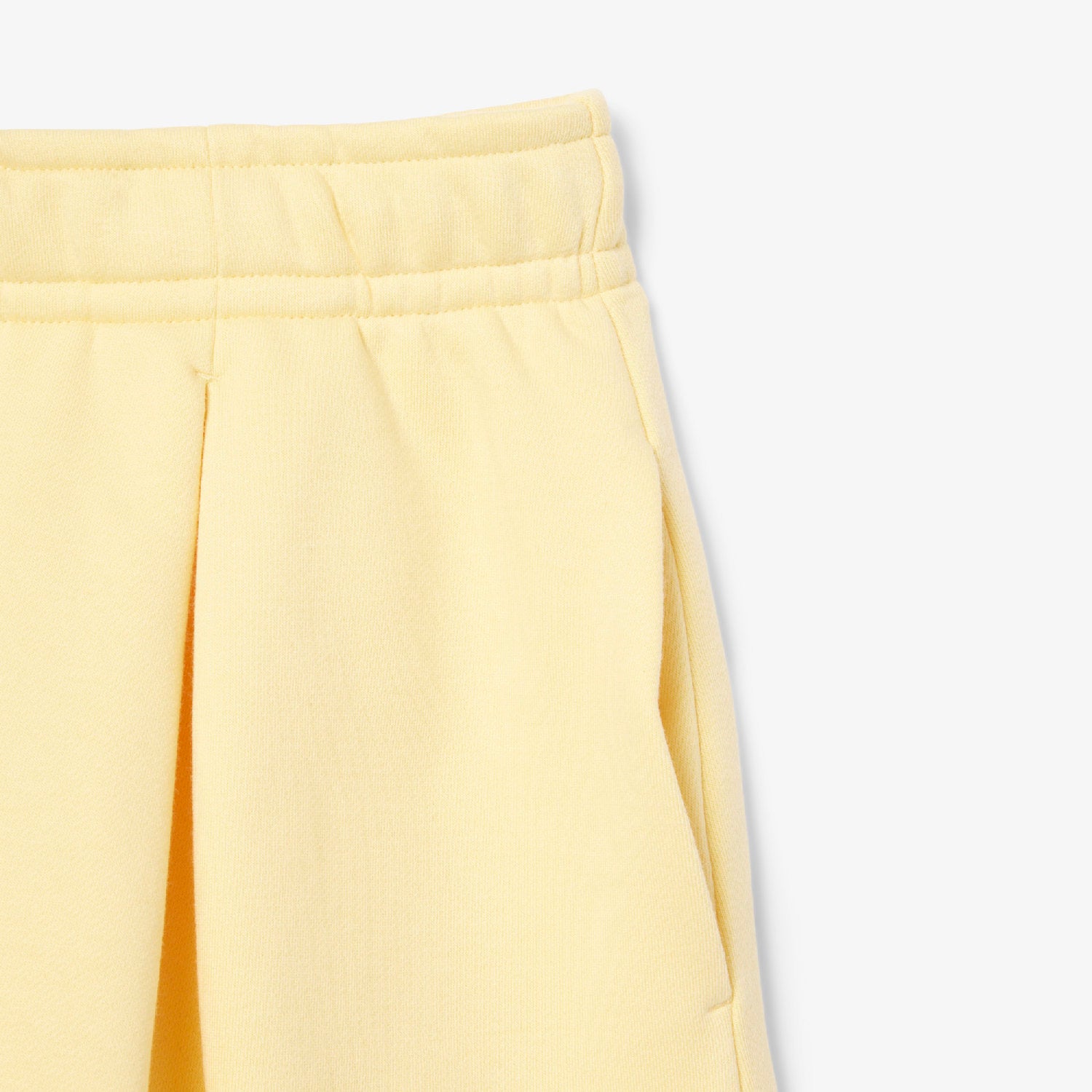 Short à plis en molleton - Jaune