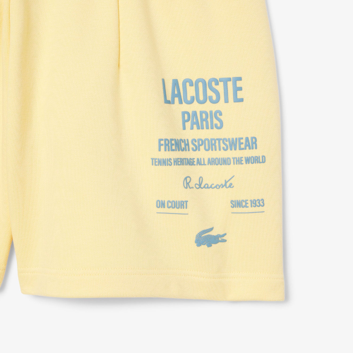 Short à plis en molleton - Jaune