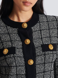 Tweed cardigan - Black & Natural