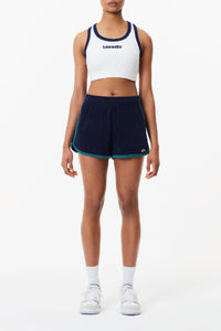 Short à liseré en velours - Marine