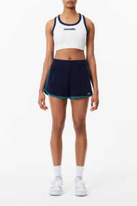 Short à liseré en velours - Marine