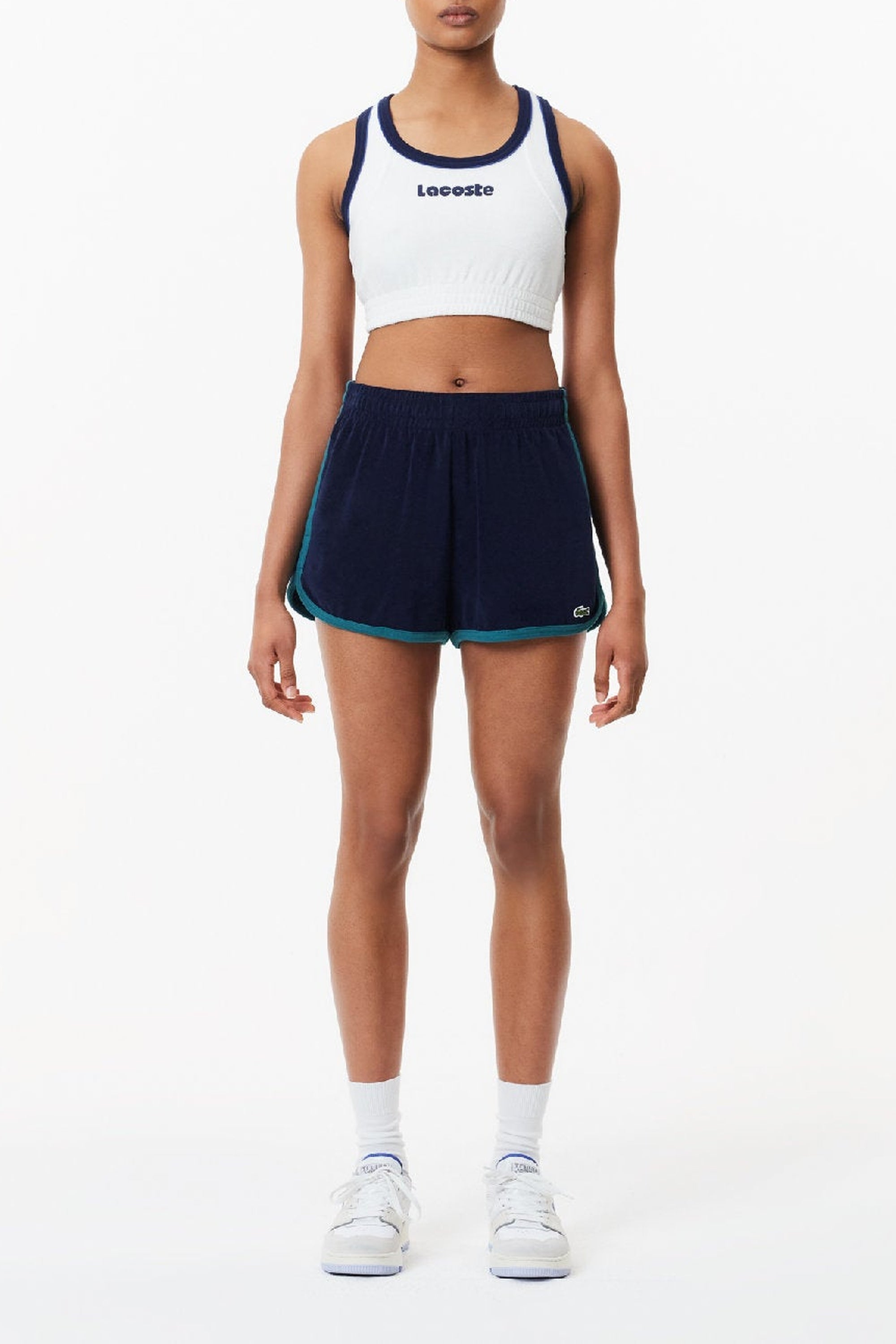 Short à liseré en velours - Marine