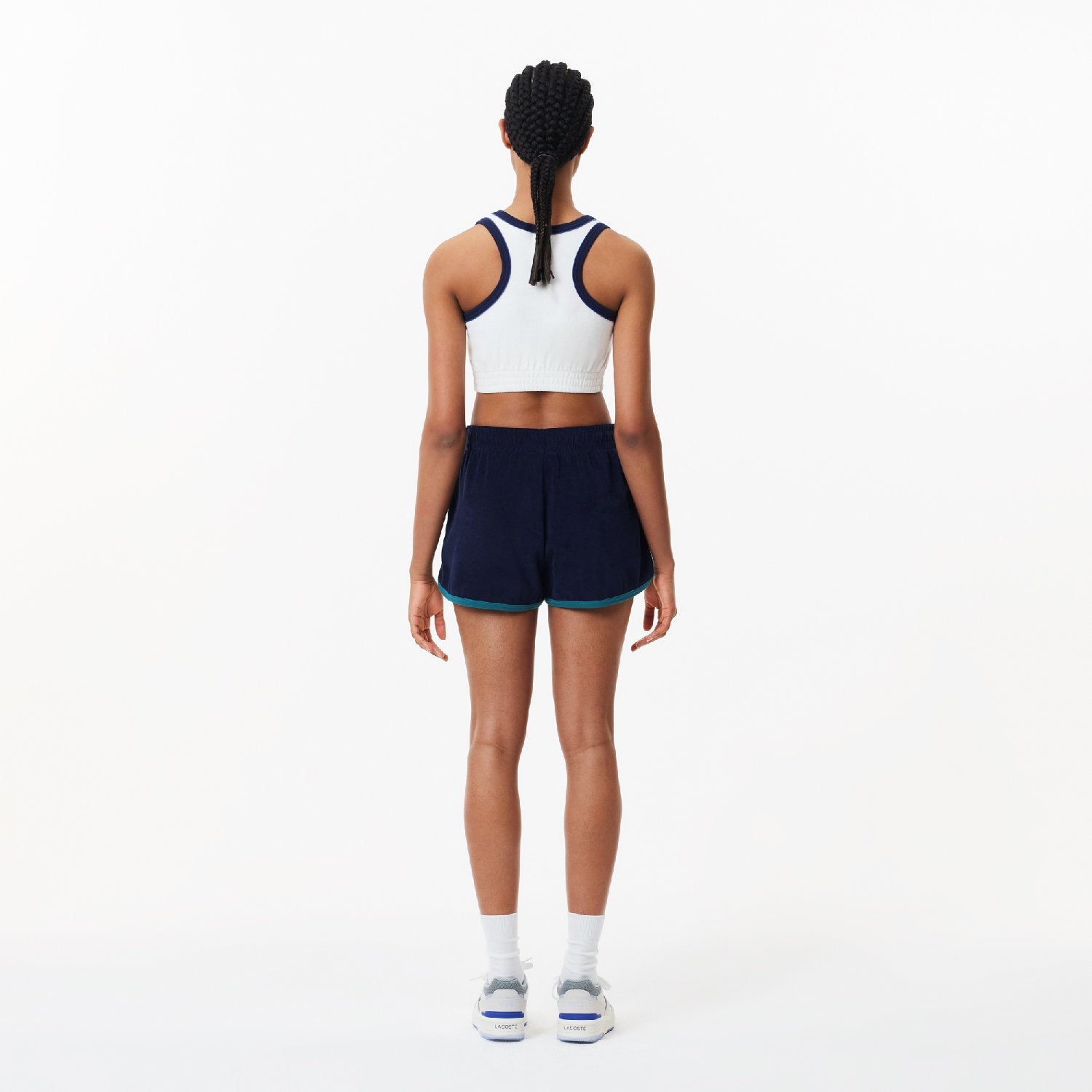 Short à liseré en velours - Marine