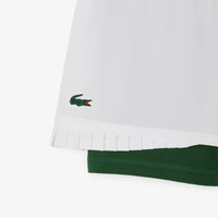Short Tennis doublé avec logo - Blanc & Vert