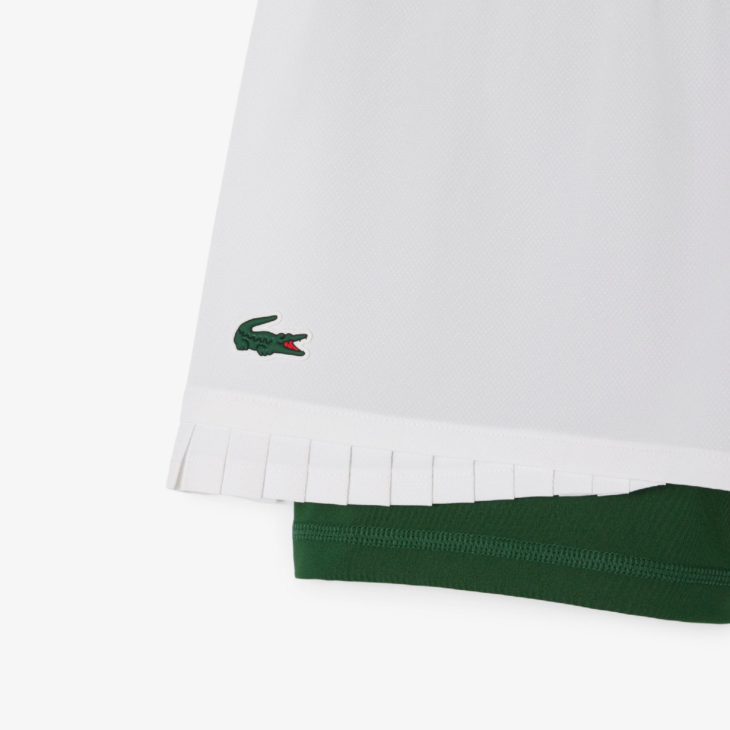 Short Tennis doublé avec logo - Blanc & Vert
