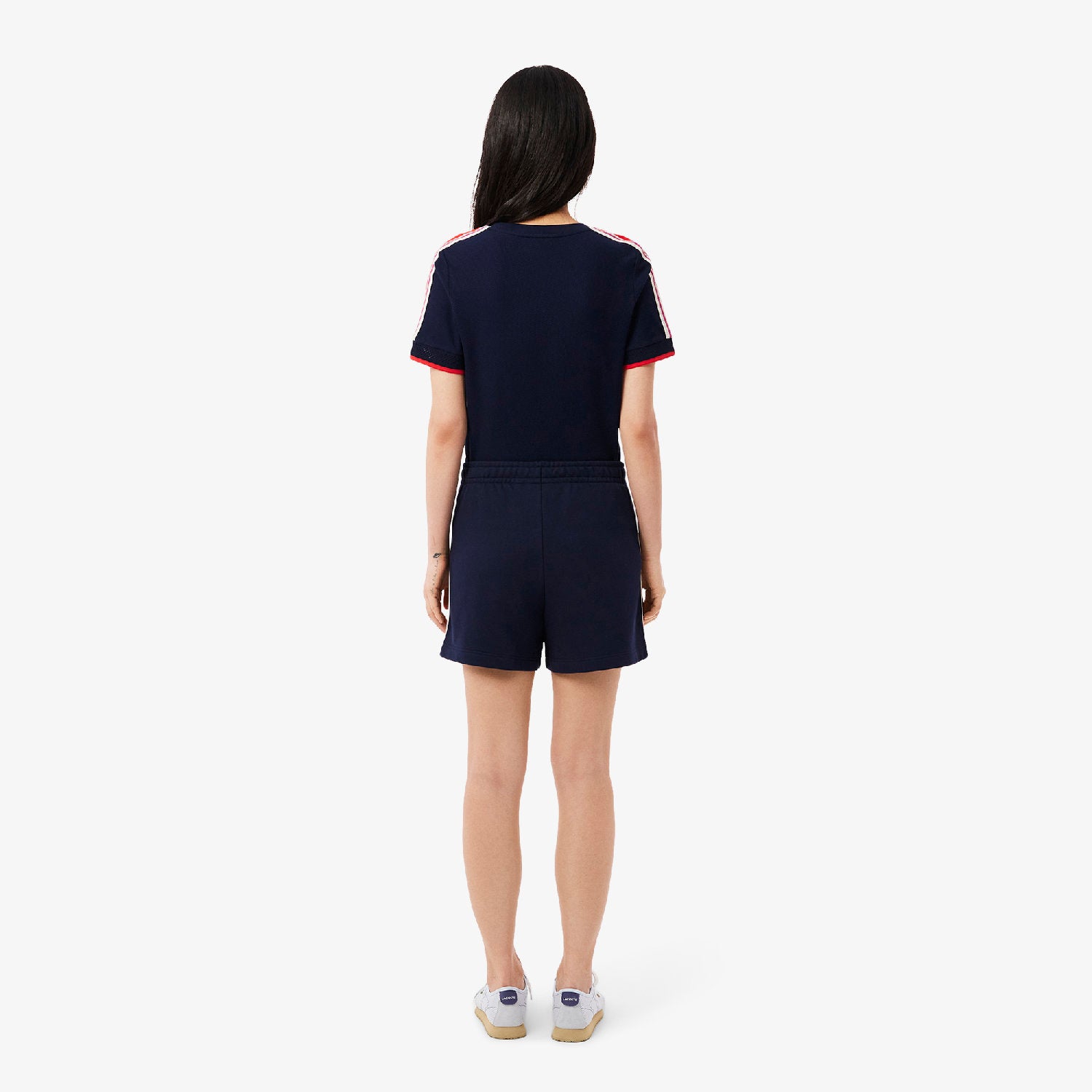 Short brodé en molleton - Marine