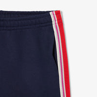 Short brodé en molleton - Marine