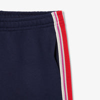 Short brodé en molleton - Marine