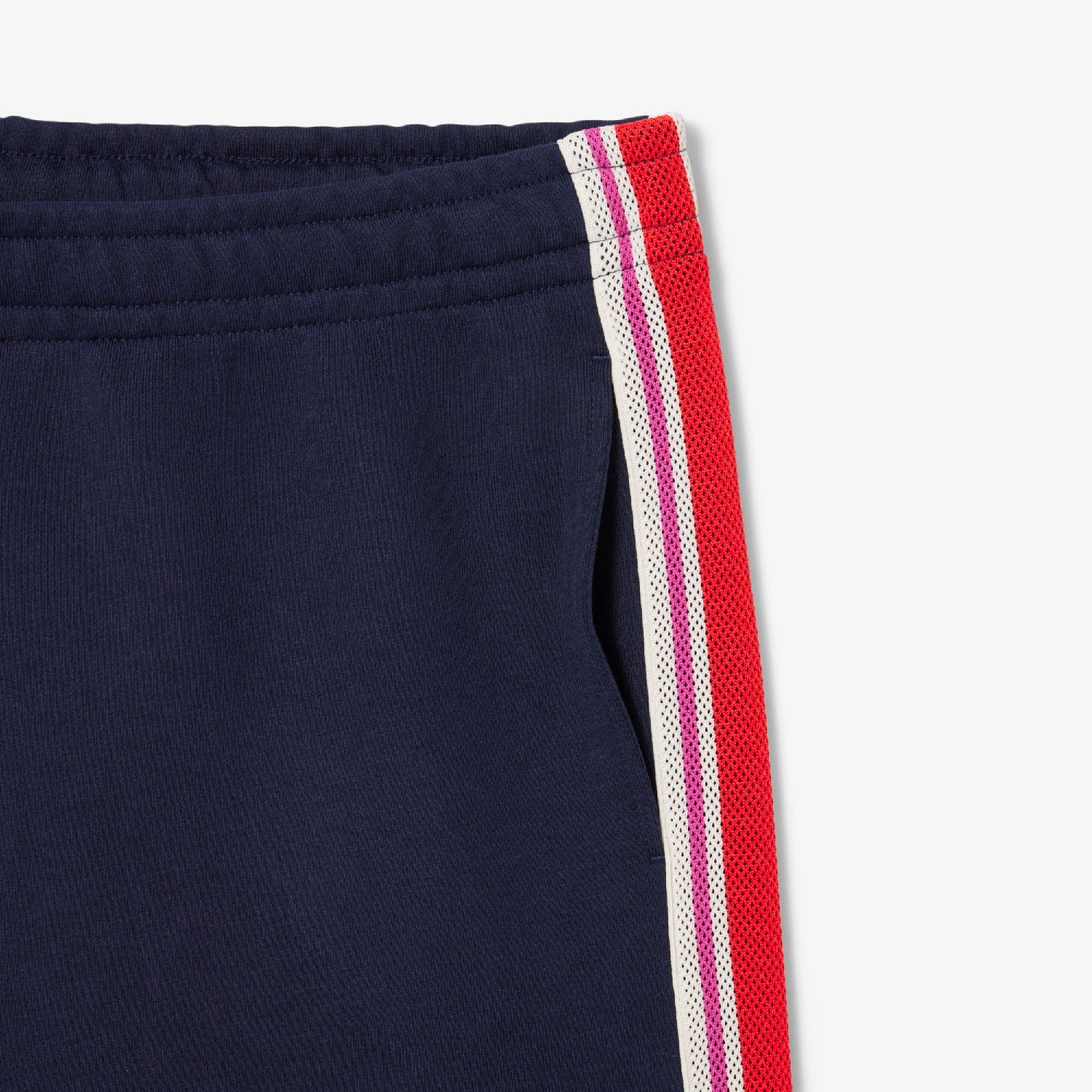 Short brodé en molleton - Marine