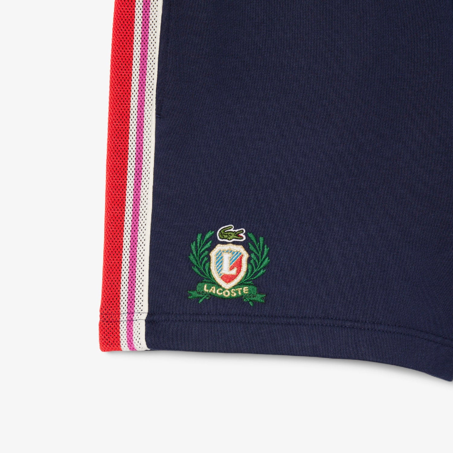 Short brodé en molleton - Marine