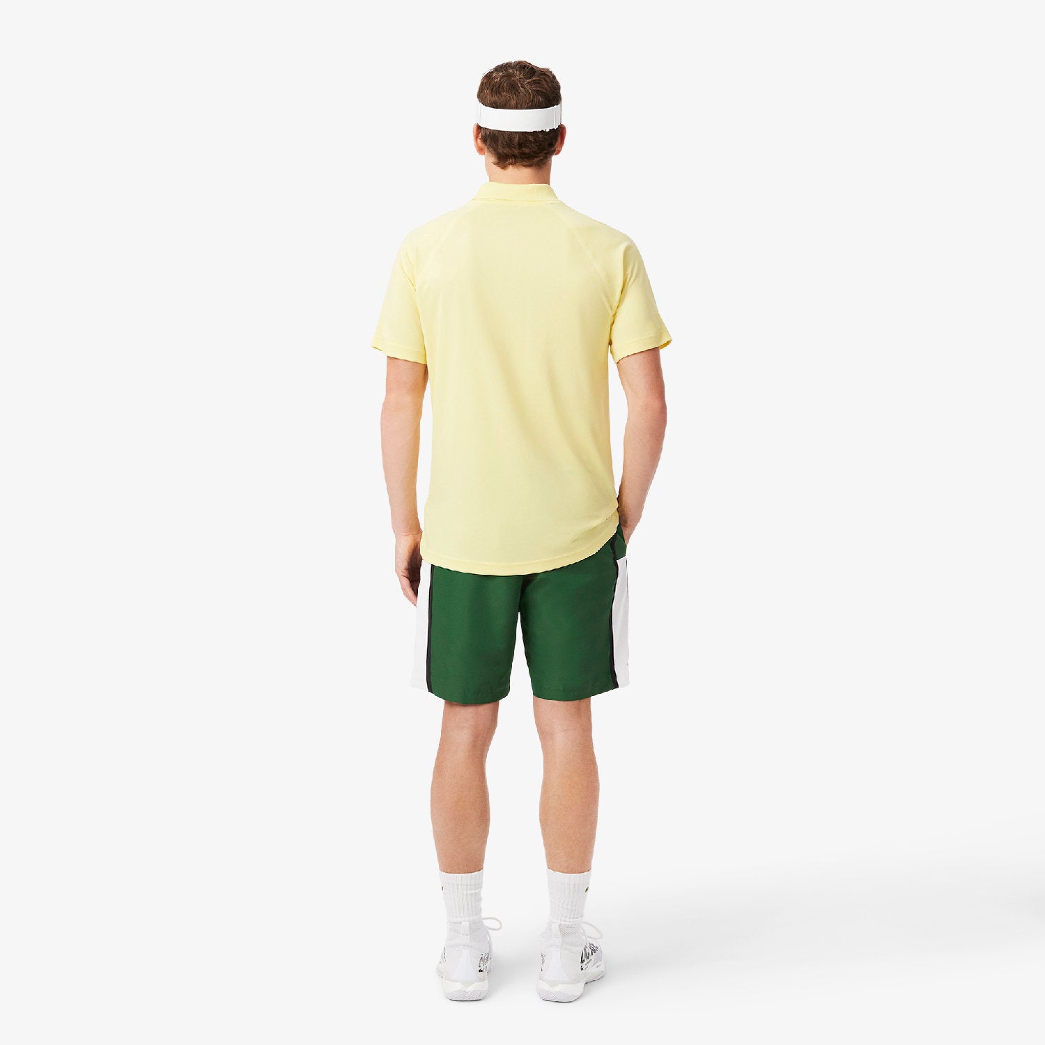 Short Tennis à empiècement - Vert & Blanc Noir