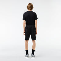 Bermuda shorts with logo fleece stripe - Black