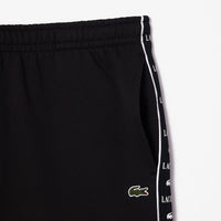 Bermuda shorts with logo fleece stripe - Black