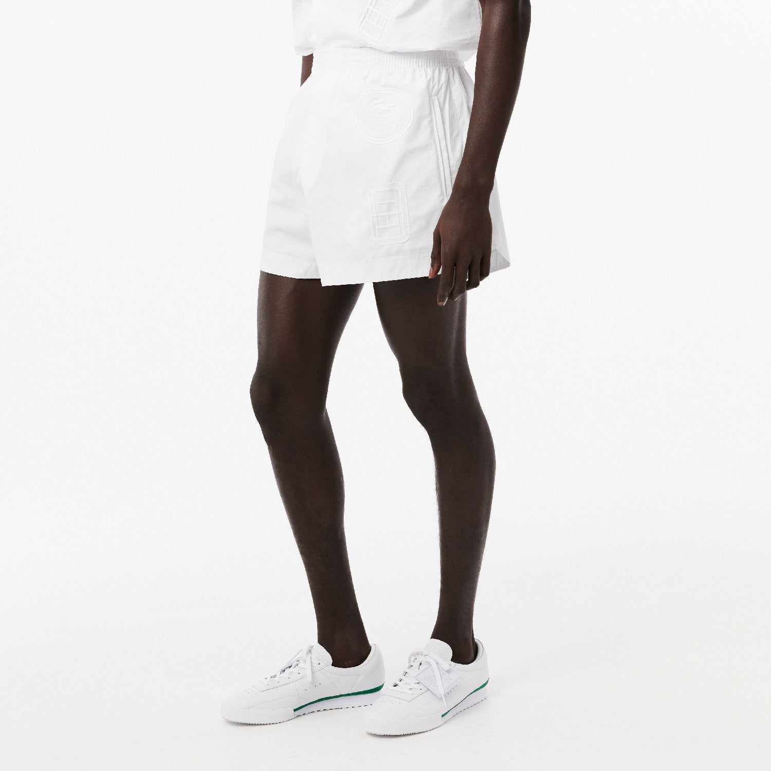 Short à broderie - Blanc