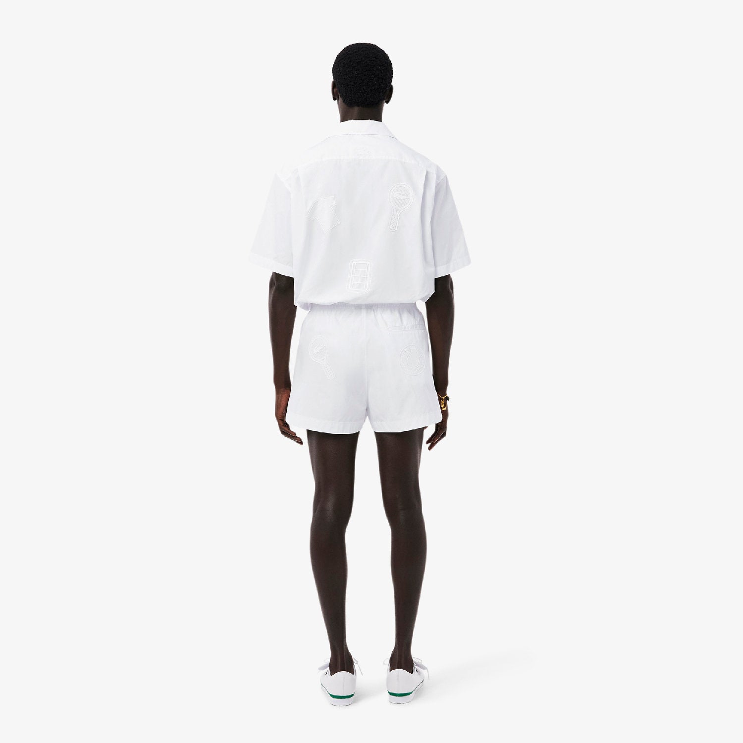 Short à broderie - Blanc