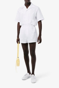 Short à broderie - Blanc