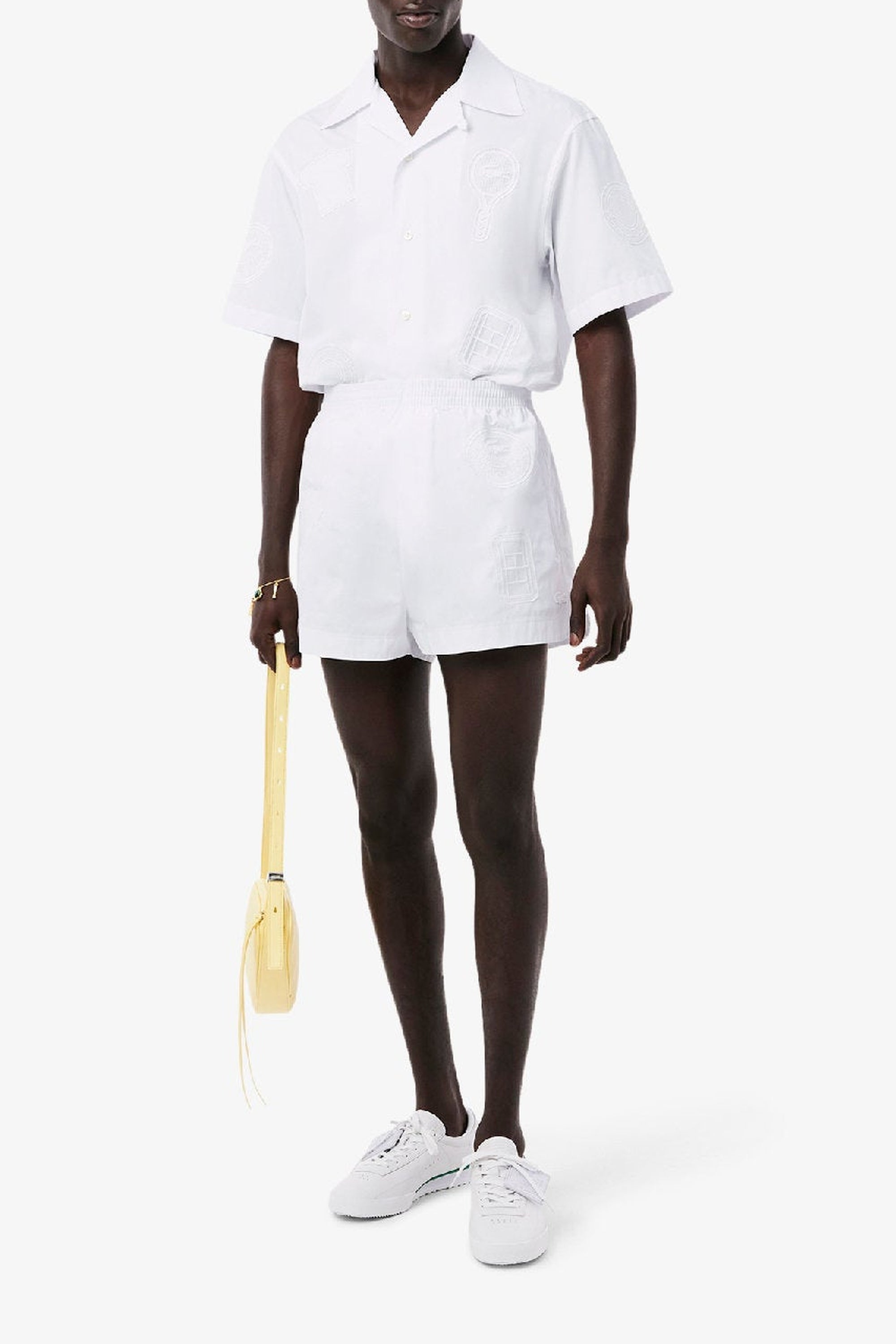Short à broderie - Blanc