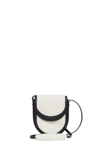 Sac Tina en cuir et laine - Black