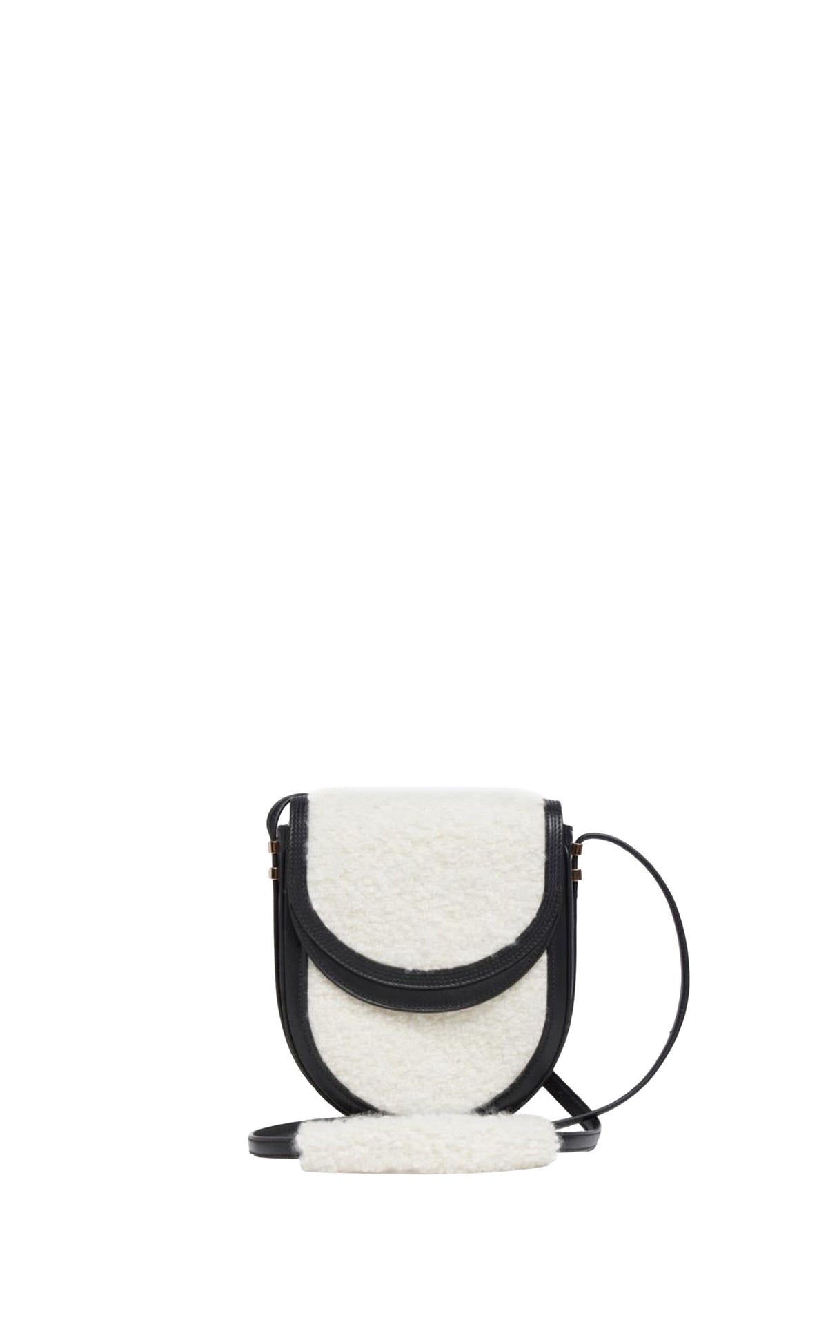 Sac Tina en cuir et laine - Black