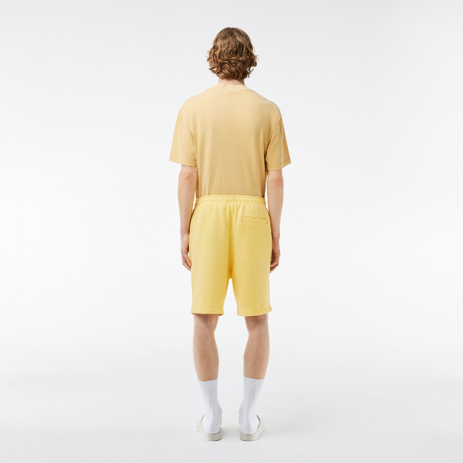 Washed and printed shorts - Cornsilk