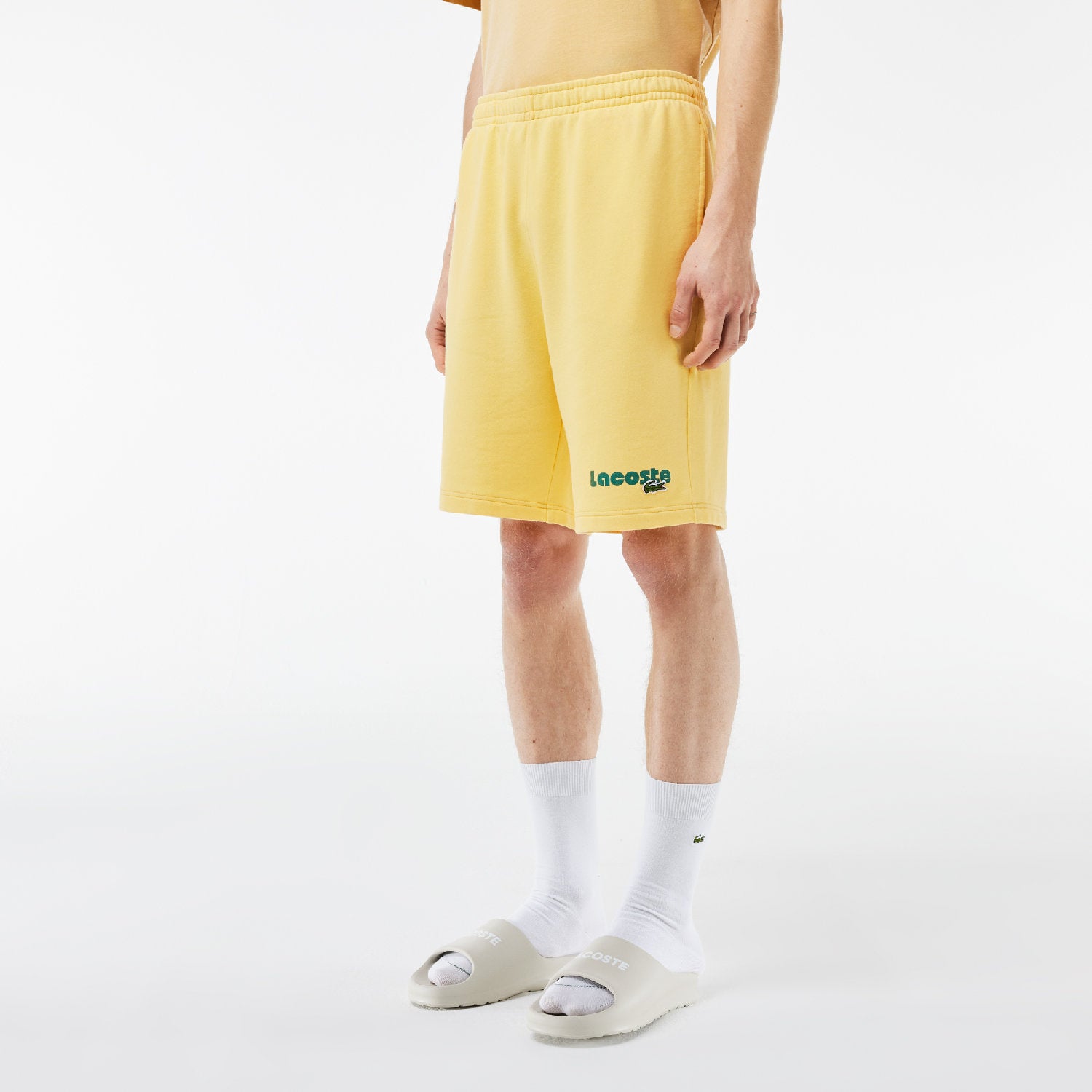 Washed and printed shorts - Cornsilk