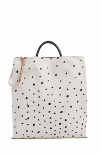 Black & Red & Ivory / Sac Eileen en cuir - Black & Red & Ivory