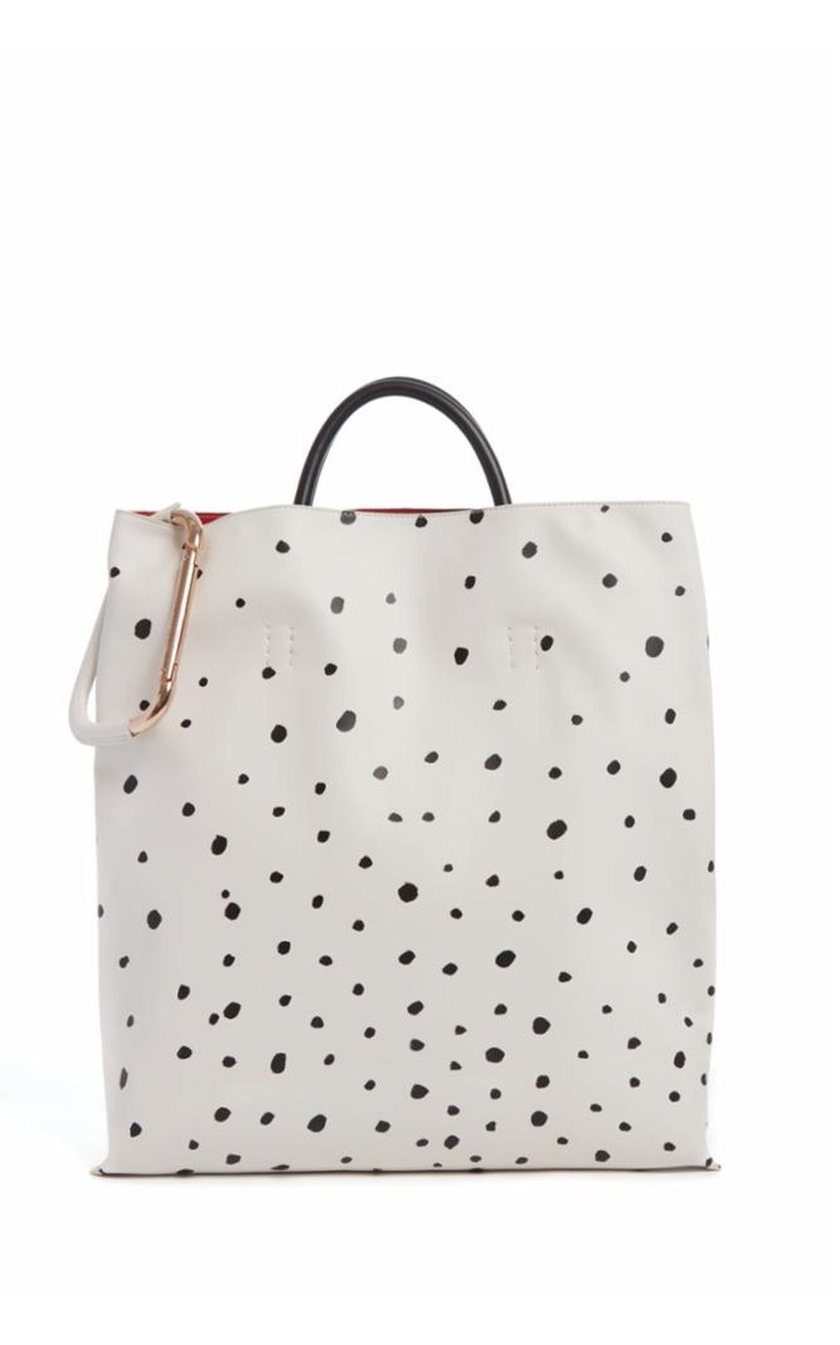 Eileen leather bag - Black & Red & Ivory