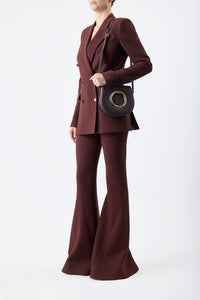 Bordeaux / Sac Ring en cuir - Bordeaux